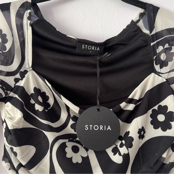 🍉 NWT Storia Ditsy Floral Crop Top Small - Picture 6 of 6